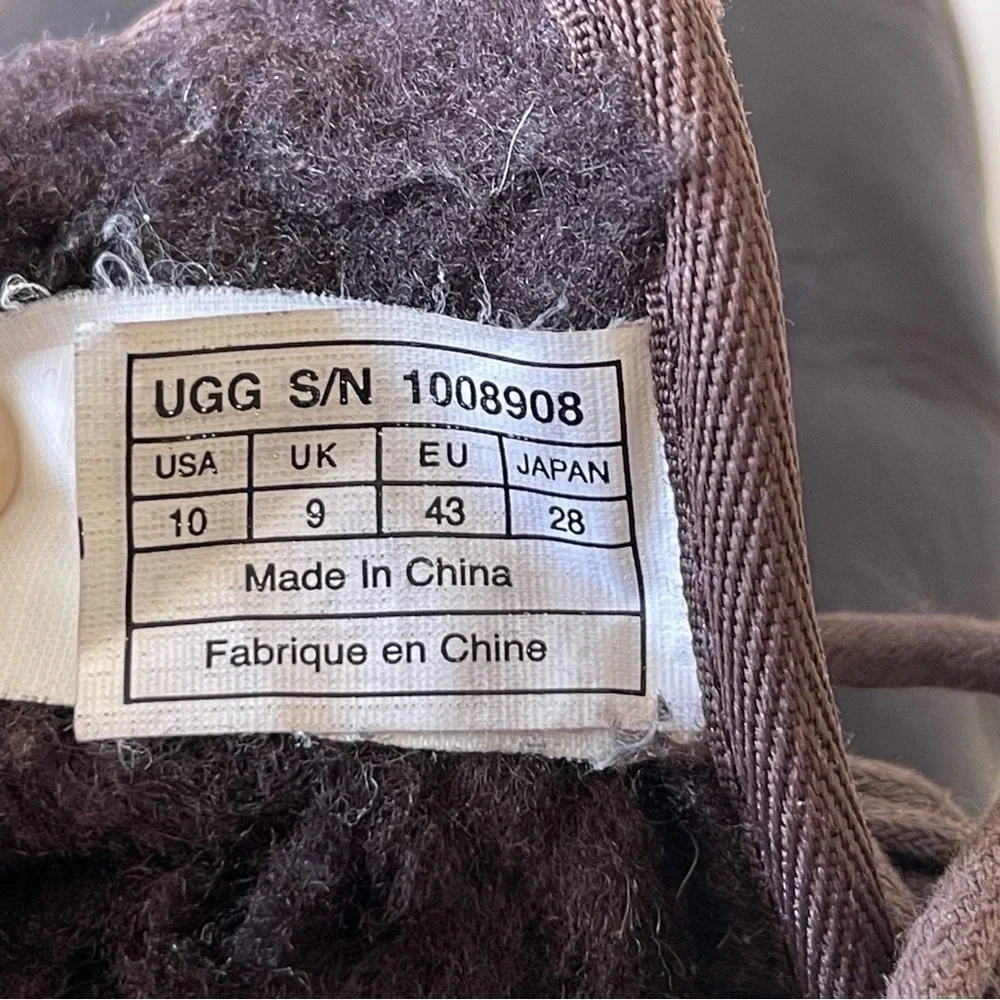 Ugg Boots Neumel Shearling Chukka Lace Leather Casual Comfort Winter Brown 10
